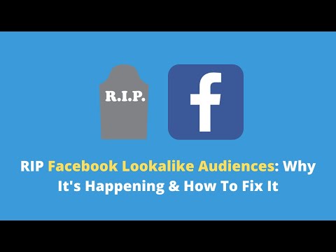 RIP Facebook Lookalike Audiences: Why It's Happening & How To Fix It #Shorts