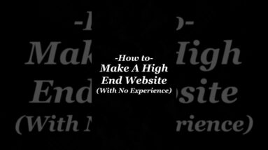 How to make a high end website (with no experience). #LYFEMarketing