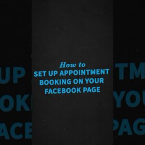 How to set up appointment booking on your Facebook page! #LYFEMarketing