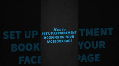 How to set up appointment booking on your Facebook page! #LYFEMarketing