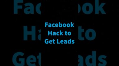 Facebook hack to get leads. #LYFEMarketing