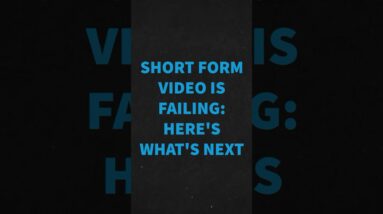 Short Form Video Is FAILING: Here's What's Next #shorts #reels #instagramreels #tiktoks #facebook
