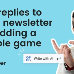 Get replies to your newsletter by adding a simple game