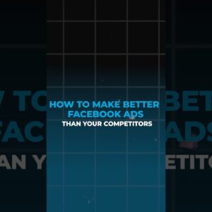 How To Make Better Facebook Ads Than Your Competitors #facebookads #facebookmarketing #smallbusiness