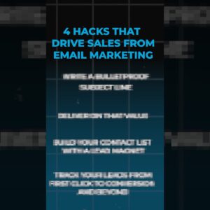 4 Hacks That Drive Sales from Email Marketing Every Time #emailmarketing #smallbusinessmarketing