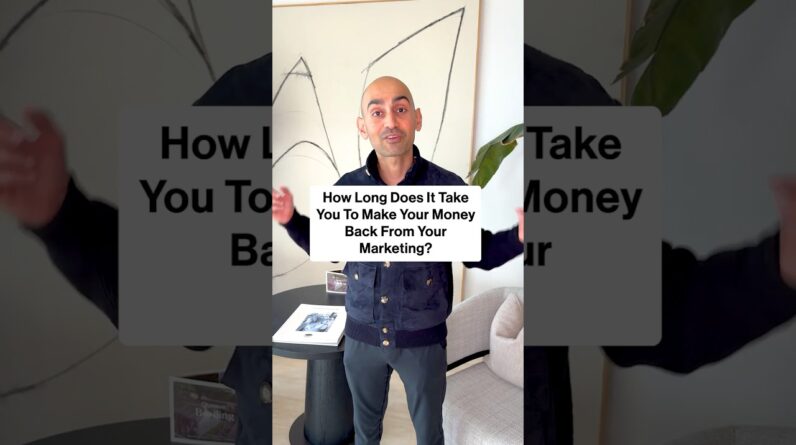 How long does it take you to make your money back from your marketing?