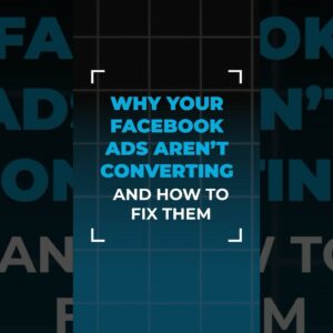 Why Your FB Ads Aren’t Converting (+ how to fix them) #smallbusinessmarketing #facebookads