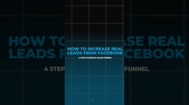 How to Increase Leads From Facebook: 4 Step Sales Funnel #salesfunnel #leadgenerator #targetedleads