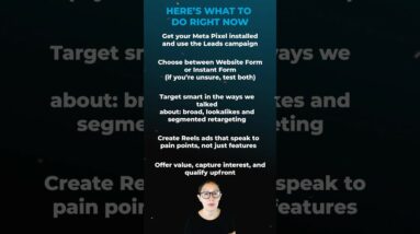 How to Get Leads from Reels Ads #facebookadsforbeginners #facebookmarketing #smallbusinessmarketing