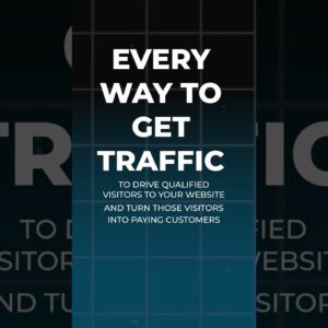Every Way to Get QUALIFIED Traffic to Your Site! (full video linked!) #websitetraffic #smallbusiness