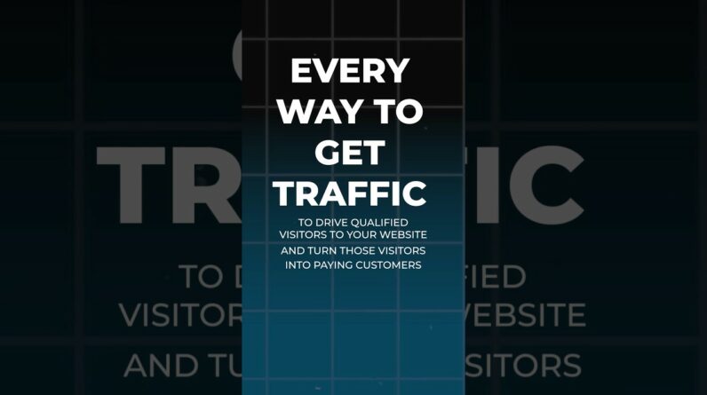 Every Way to Get QUALIFIED Traffic to Your Site! (full video linked!) #websitetraffic #smallbusiness