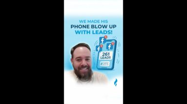 Scotts phone is super busy because we generated 261 leads for him in 30 days!